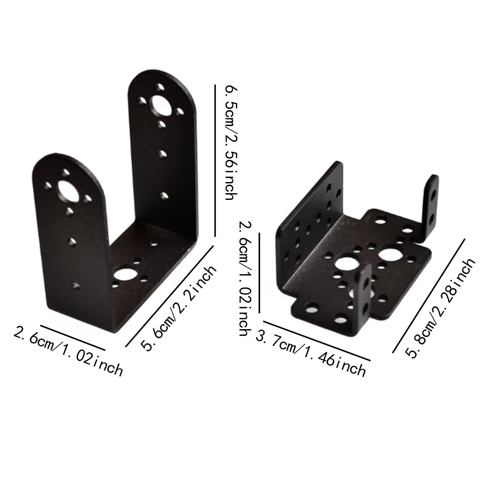 DYNWAVE Servo Mount Bracket,Black with Screw Direct Replace High Performance,Versatile Accessories Robot Parts Aluminum Alloy