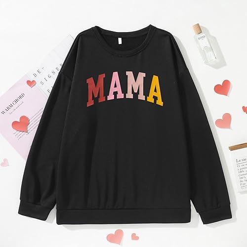 Miniatura 7 de KEKEMI Womens Crewneck Sweatshirt Long Sleeve Mamas Boobery Pullover Top Breast Feeding Graphic Sweater Brewing Co Shirt