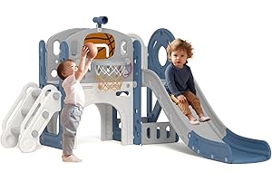 KORIMEFA 9-in-1 Toddler Slide and Climber
