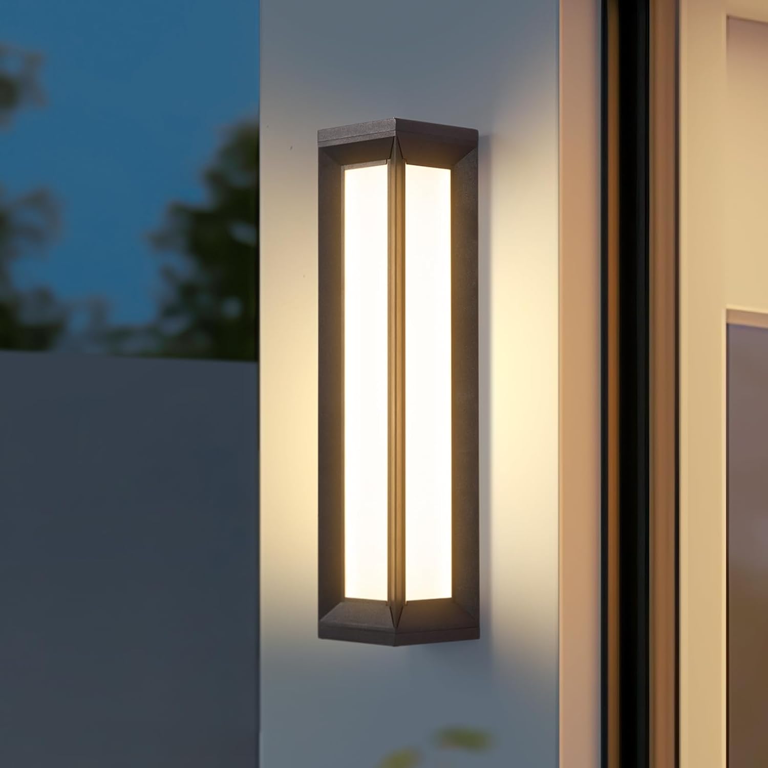 Outdoor Wall Lights Exterior, 26" Large Wall Sconce for House, 3000K LED Outside Front Door Light Fixture Wall Mount, Modern Porch Lights Waterproof Garage Lamp Patio Lighting Entryway Lantern