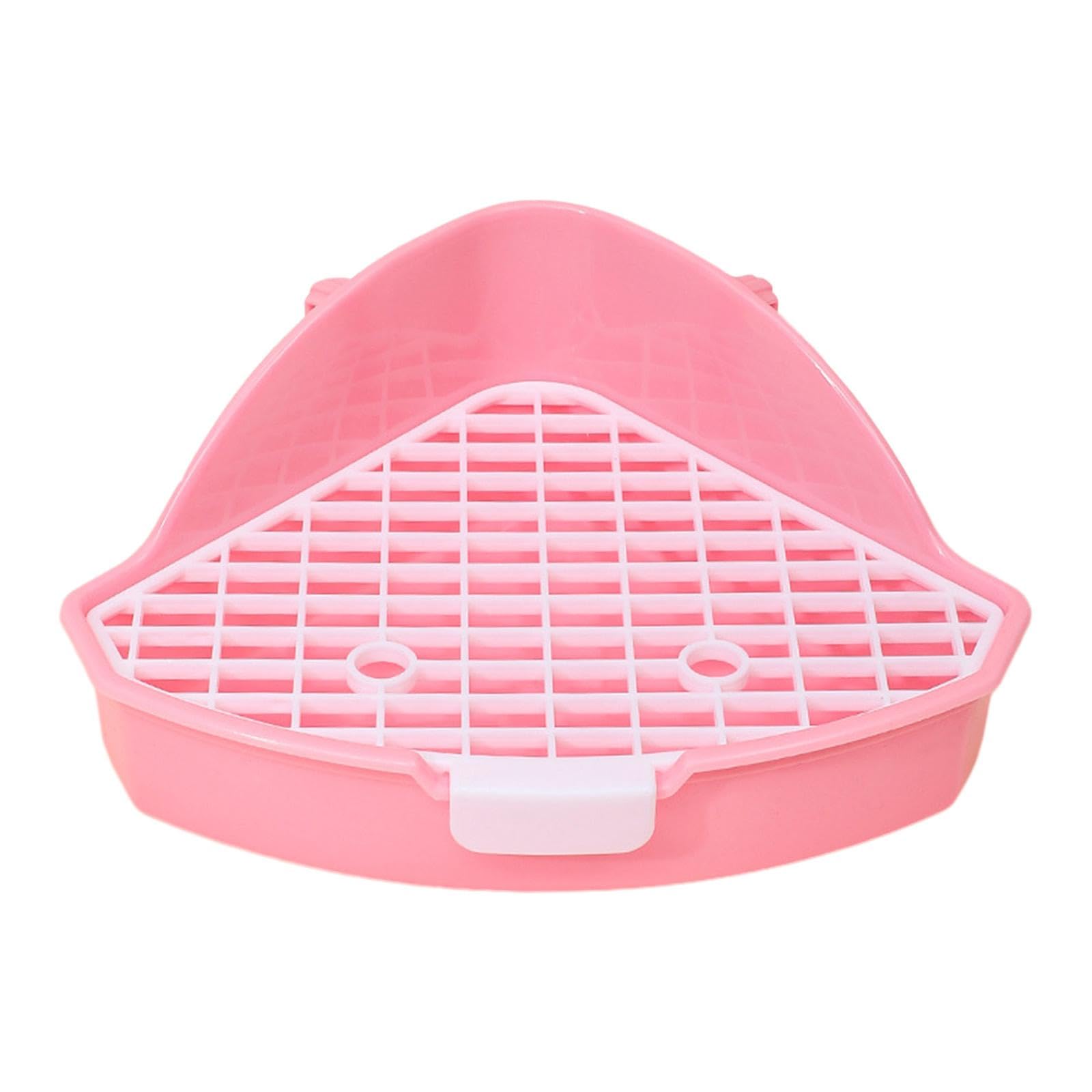 Milageto Litter Box Pet Toilet Anti Splashing Small Animals Litter Tray Potty Trainer for Ferrets Squirrel Rats Chinchillas, pink