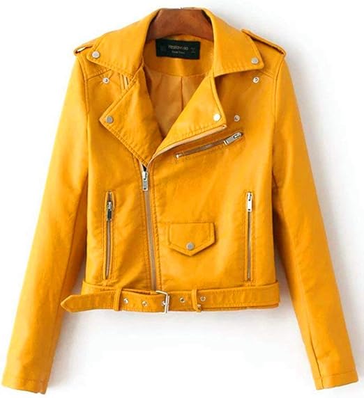 Amazon Youyouok ファッション Ms スリムフィット Puレザー ショートジャケット 女性の服 シープスキン風 ライダースジャケット合成皮革 レディース 大きいサイズも 革ジャン オートバイジャケット バイクジャケット S 3xl コート ジャケット 通販