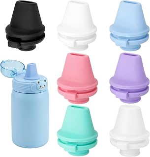 7Pcs Water Bottle Replacement Parts, Water Bottle Lid Replacement, Compatible with Popular Water Bottles with 18/22/32/40oz for Daily Use and Outdoor Activities