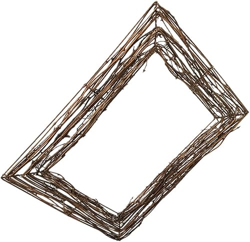 DOITOOL 1 corona de ratán natural, marco de corona de vid, decoración de macramé, decoraciones para salas de casa, coronas de coronas de interior