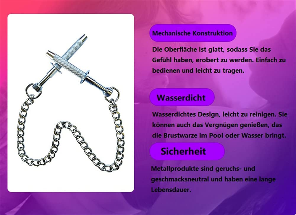 Pinces à tétons sexuelles avec chaîne en métal pour BDSM érotique SM Sex Toys Couples Extrême Acier Pince à tétons avec chaîne