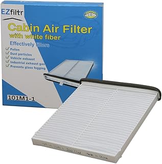 EZfiltr 101M1-1 Standard Cabin air filter for Mazda 3 (2014-2018),Mazda 6 (2014-2021),CX-5 (2013-2023),Replacement for CF11811,KD45-61-J6X, White, More Air Than Activated Carbon/Charcoal filter,1 Pack