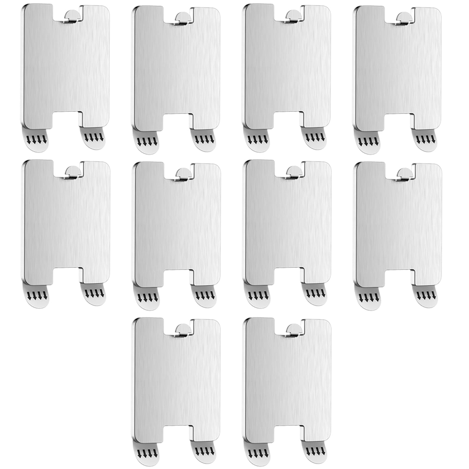 10 Pcs Picture Hooks No Nails, Adhesive Picture Hanger with Removable Strip