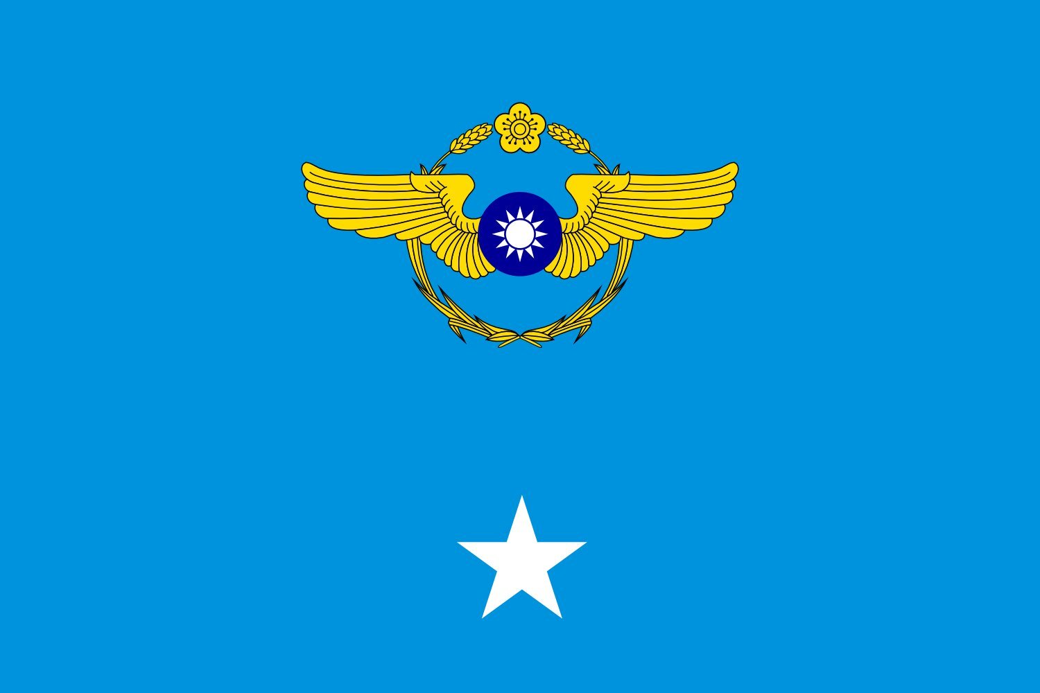 Drapeau Large ROCAF Major General s Flag 1962 pavillon paysage militaire