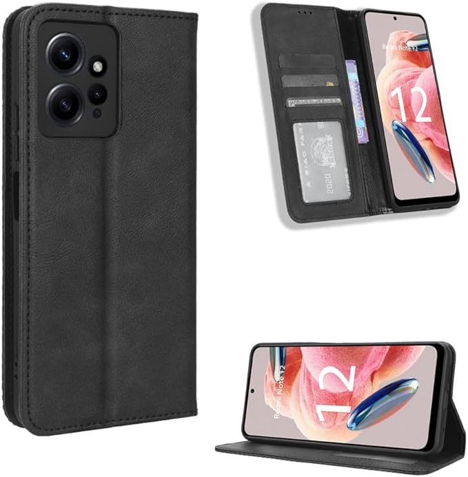 Redmi Note 13 Pro 5G Hülle - PU Leder Flip Case Mit Kartenfächern & Standfunktion