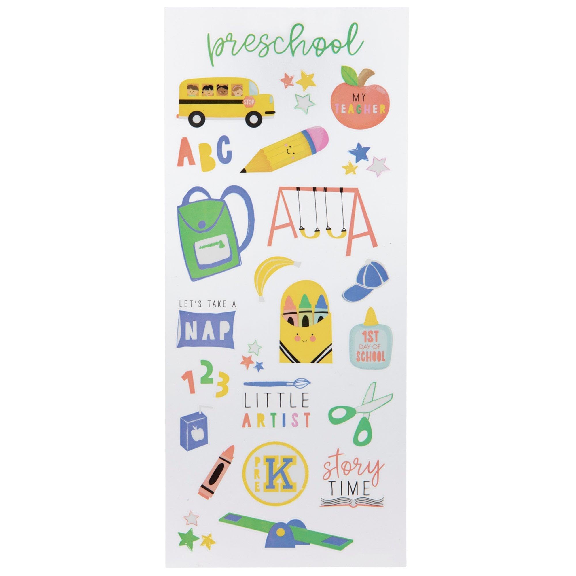 Aufkleber für Vorschule, zum Basteln, Scrapbooking, Fotoalbum, Dekoration, 24 Stück