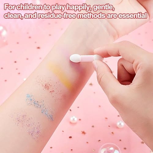 Miniatura 8 de Juego de maquillaje para niñas, juego de cosméticos lavable real, kit de maquillaje para niñas, juguetes con estuche de almacenamiento rosa, regalo