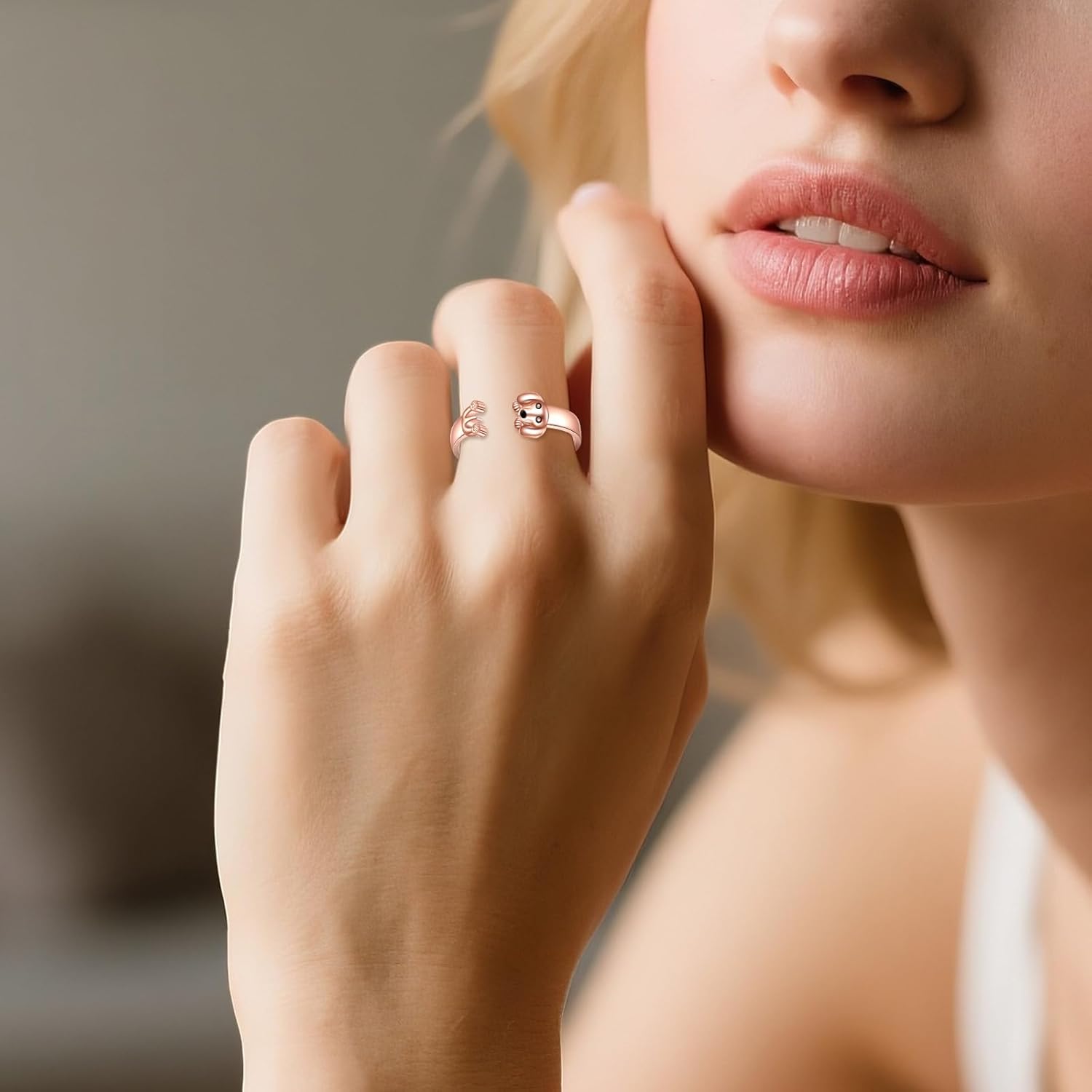 Dachshund Ring 925 Sterling Silver Cute Dog Open Ring Dachshund Jewelry Gifts for Women - Image 5