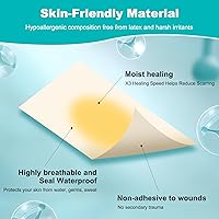 Vista 8 de Rollo hidrocoloide para el cuidado de heridas, vendajes hidrocoloides con vendajes autoadhesivos, cortados a medida, ultra absorbente, impermeable