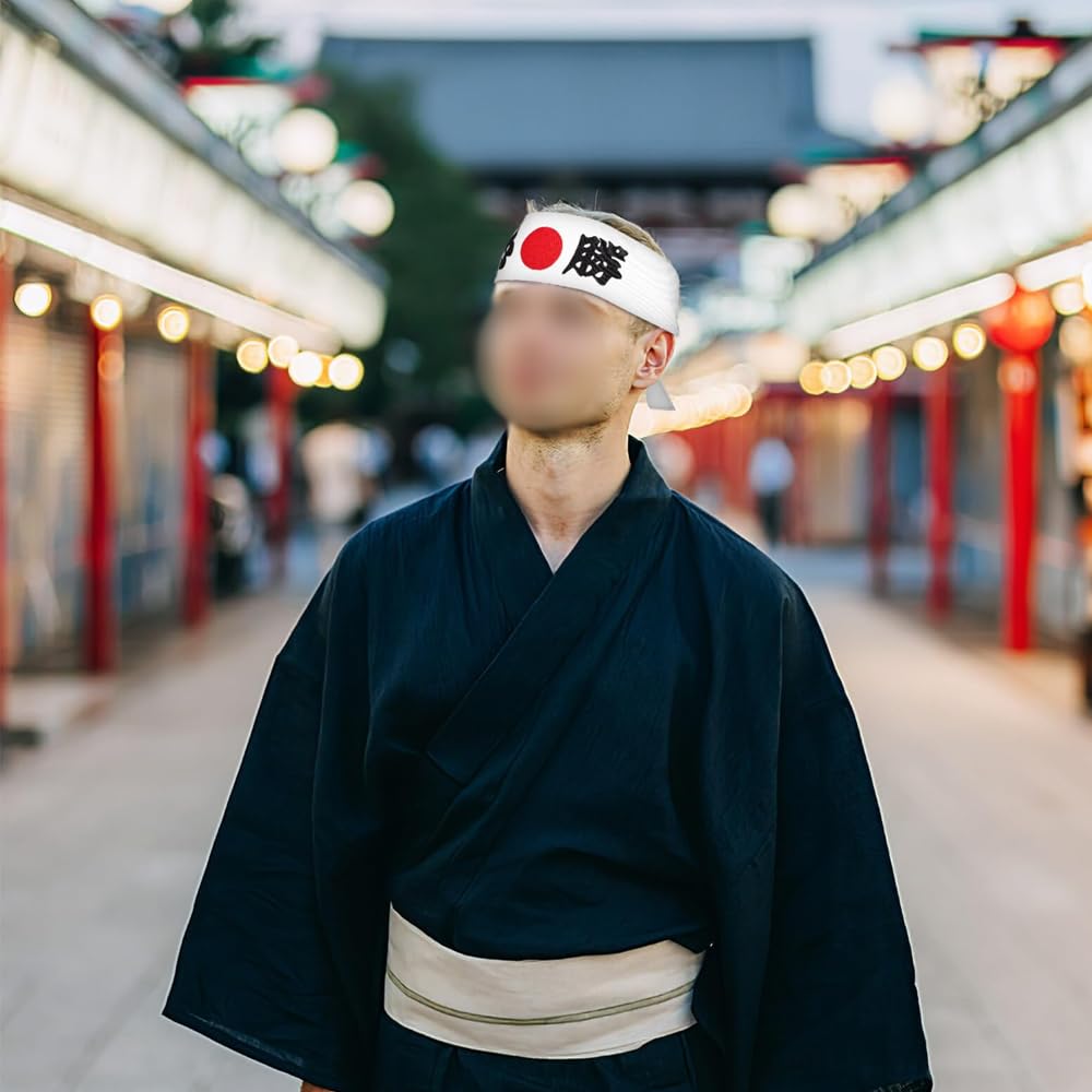 Bandas para la cabeza de karate Banda para la cabeza japonesa Banda para la cabeza ninja para entrenamiento de artes marciales y uso diario