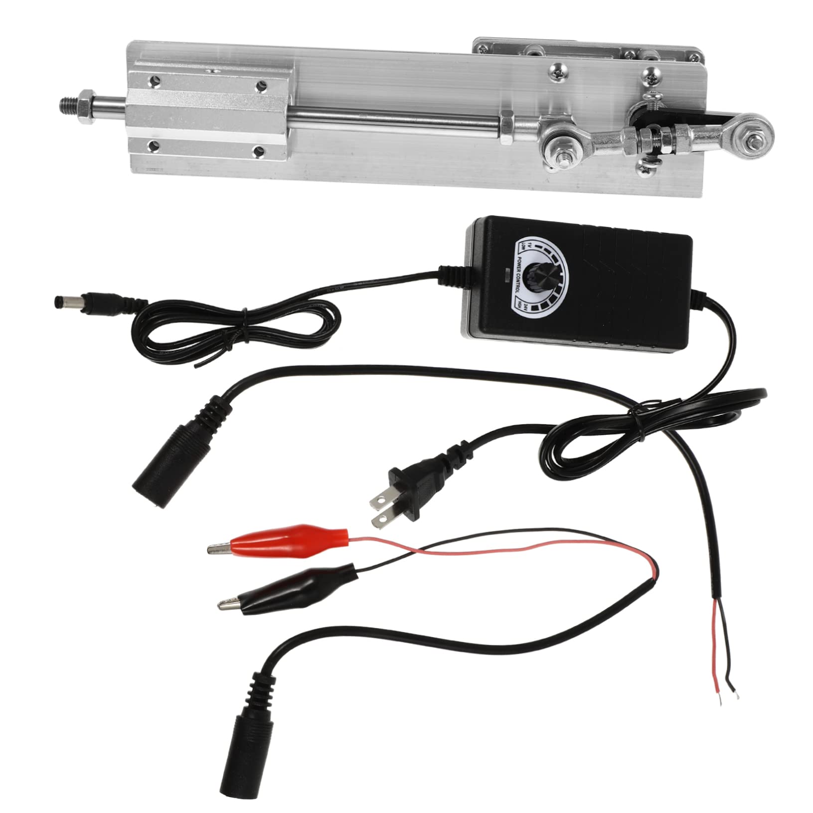 Actuador Lineal 24v Plata de Aluminio y Acero Inoxidable 1 Set