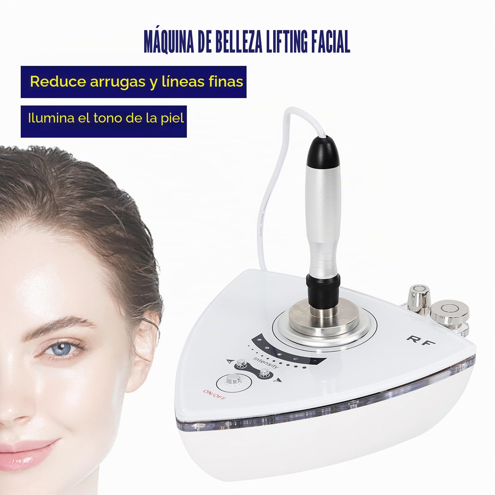 Radiofrecuencia piel antiarrugas máquinas,RF Belleza Máquina Facial Lifting Eyeling,Masaje facial Rejuvenecimiento reafirmante para autolimpieza y cuidado de la piel en salón