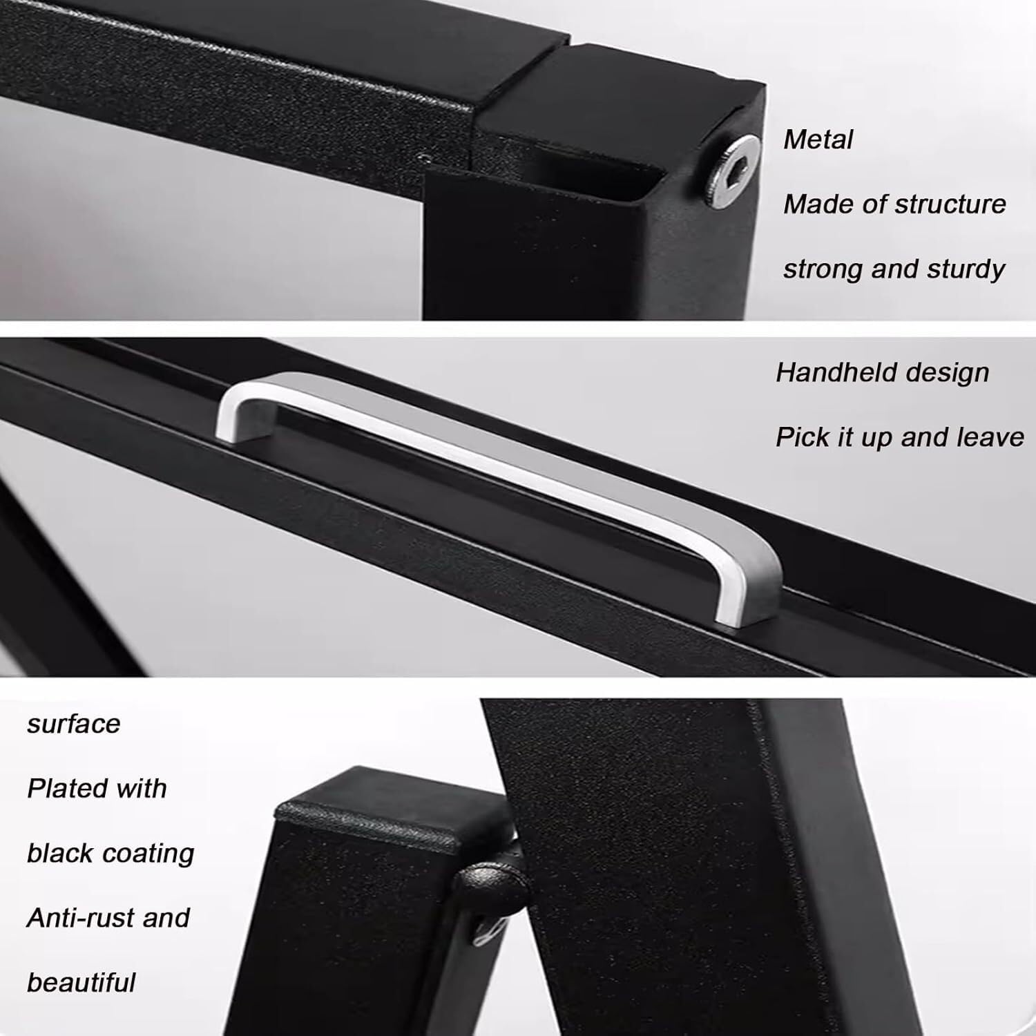 Soporte for Carteles, Vista Horizontal, Tablero de pavimento Lateral, Soporte Plegable for anuncios, Estante publicitario Soporte para Carteles