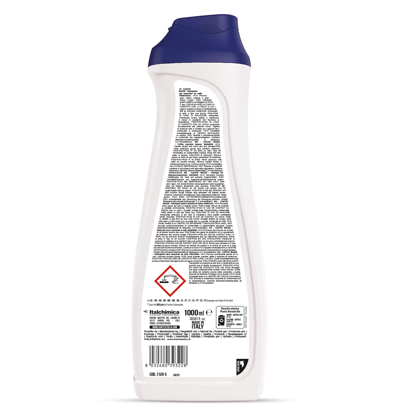 Sanitec Caffè Wash, Detergente Alcalino per Macchine da Caffè Professionali, 1000 ml