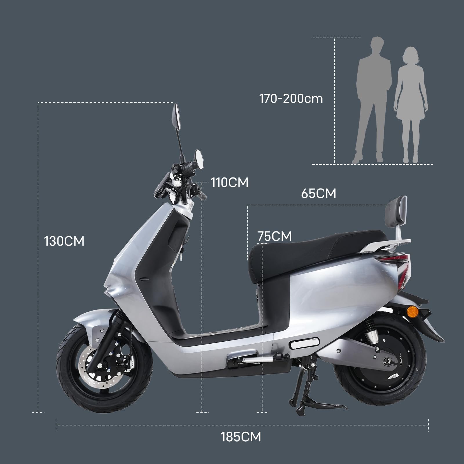 EVERCROSS ET3 Elektro Motorrad, Elektro Motocross mit 60V/31.2Ah, Maximale Geschwindigkeit 45 km/h, 2000W Motor,Reichweite 85-100 km,Doppelte Stoßdämpfung, Elektrisches Offroad-Motorrad für Erwachsene
