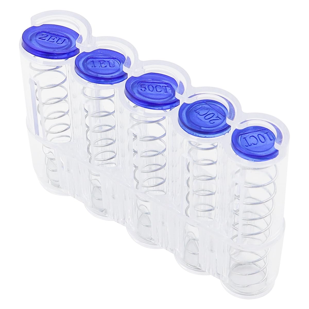Namvo Coin Holder Spring Coin Sorter Coin Storage Coin Sorting and Storage for Supermarkets Restaurants Newsagent's Office -Pack of 4 - Image 3
