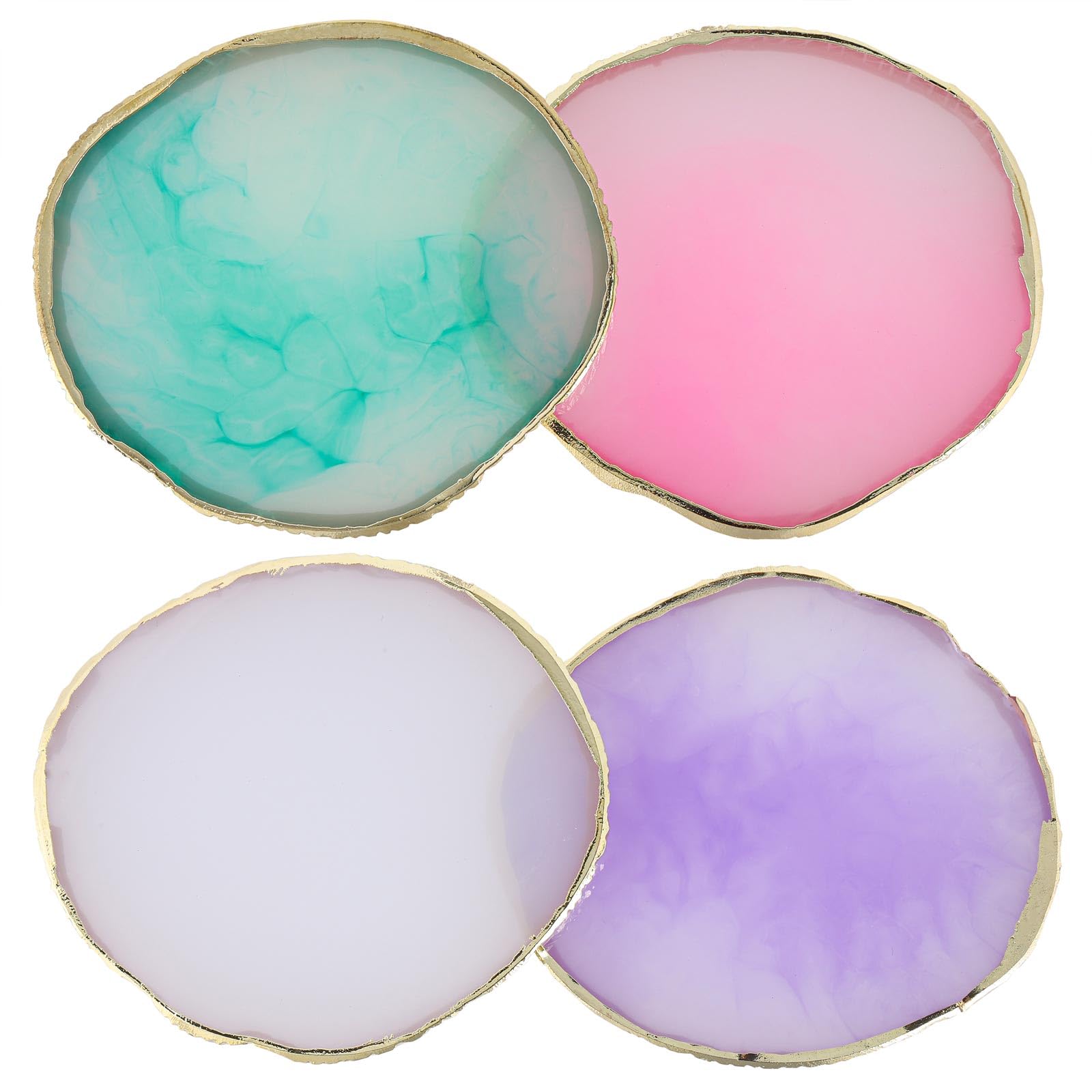 Paquete de 4 paletas de arte de uñas, esmalte de resina, diseño de color, placa de mezcla de maquillaje, 4 colores mini paleta de pintura para uñas 7