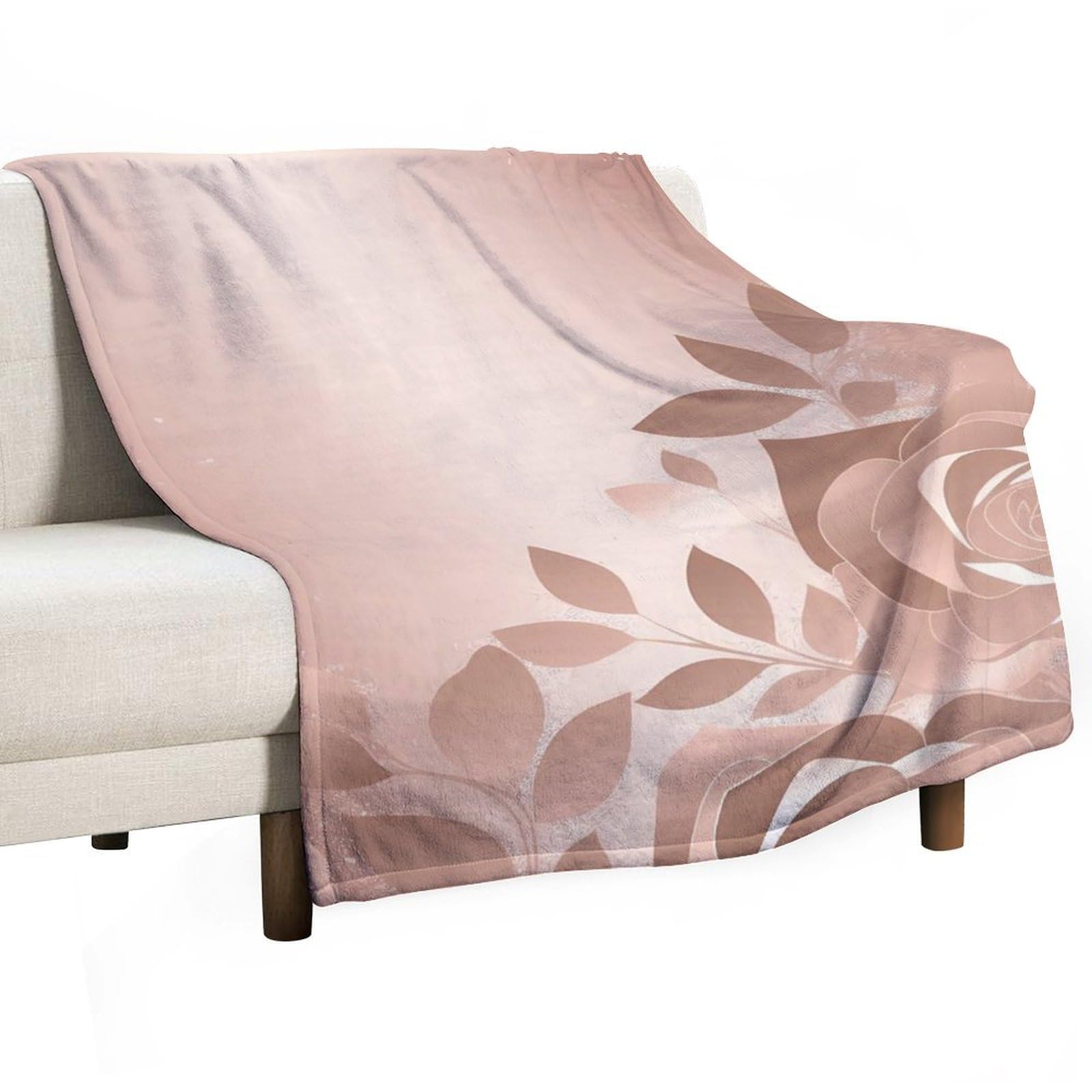 Couverture rose super douce 127x177cm plaid lit et canapé haute qualité