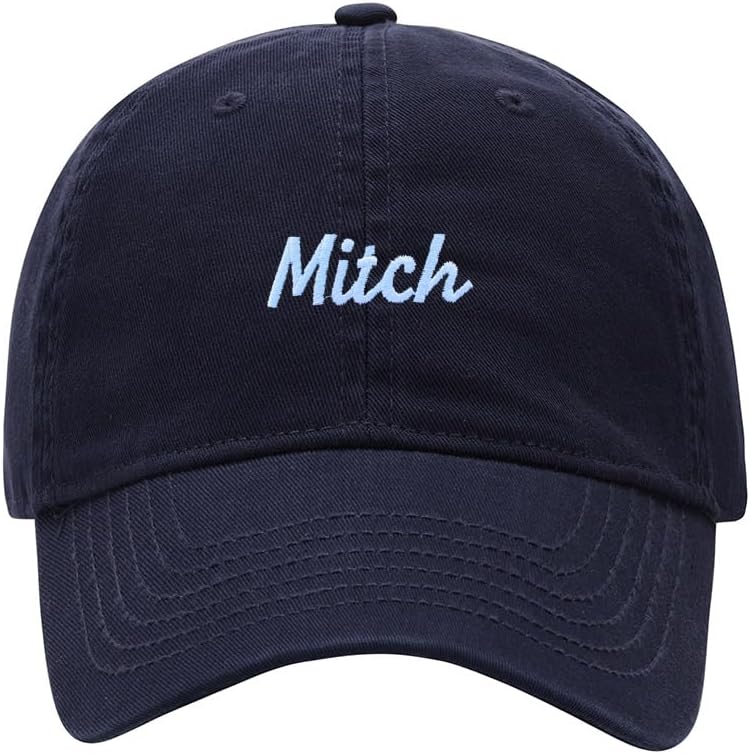 Baseball Cap Men Name Mitch Gift Embroidered Washed Cotton Dad Hat Baseball Caps