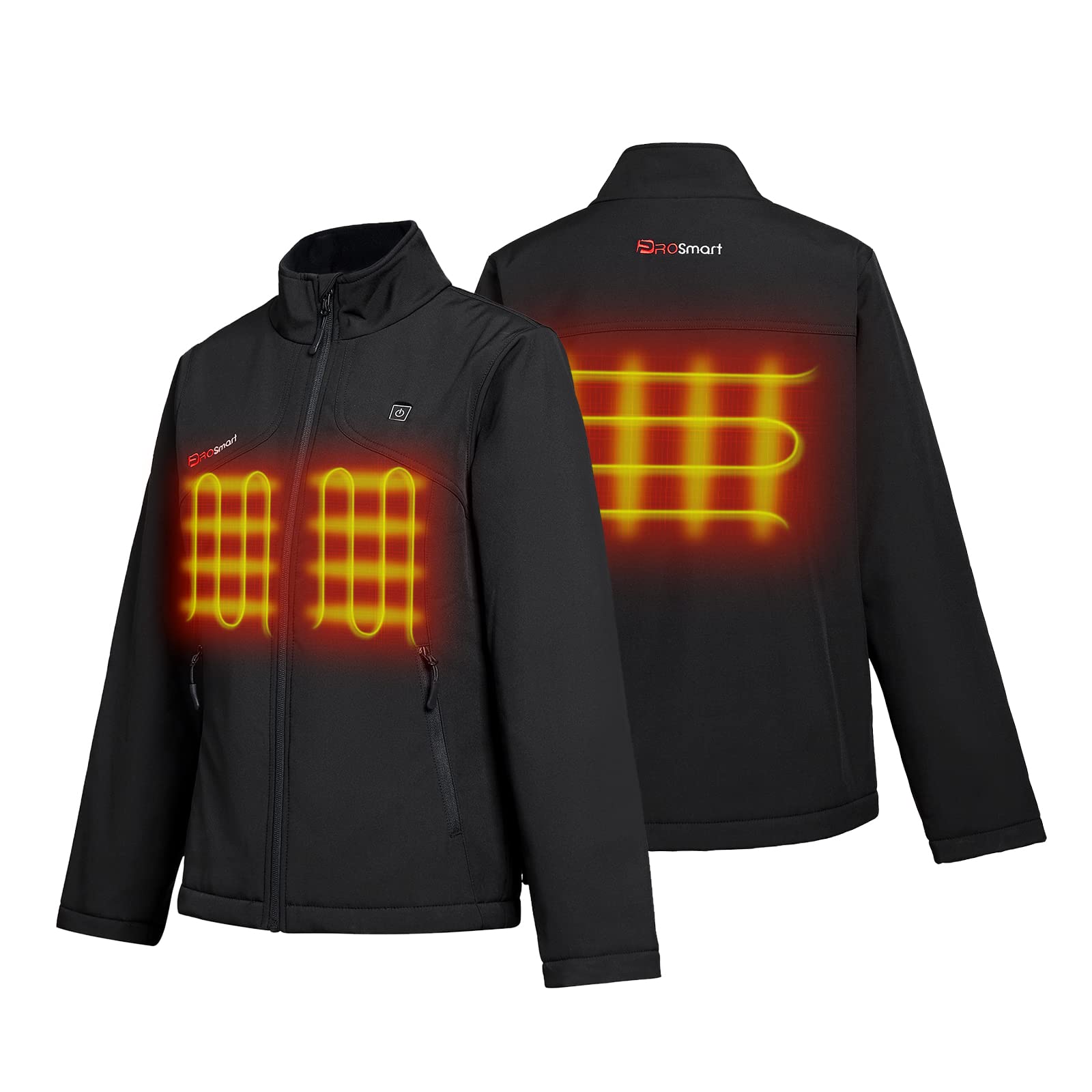 PROSmart Giacca Riscaldato da Donna Impermeabile Giacca Termica con Batteria 12v