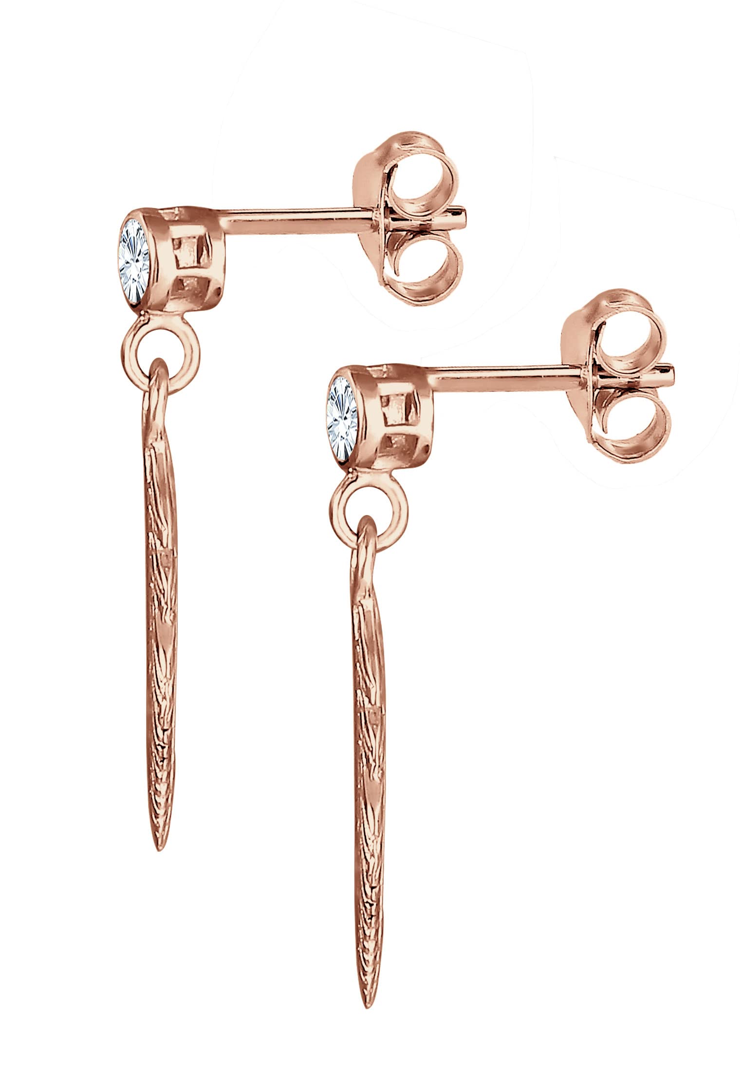 Elli Damen Ohrringe Feder Boho mit Kristalle