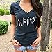Wifey t Shirts for Women Shirt tee Hubby just Married Honeymoon Bride Couples Tshirt Womens Wedding Wife Bridal Shower Gift (Charcoal, Large)