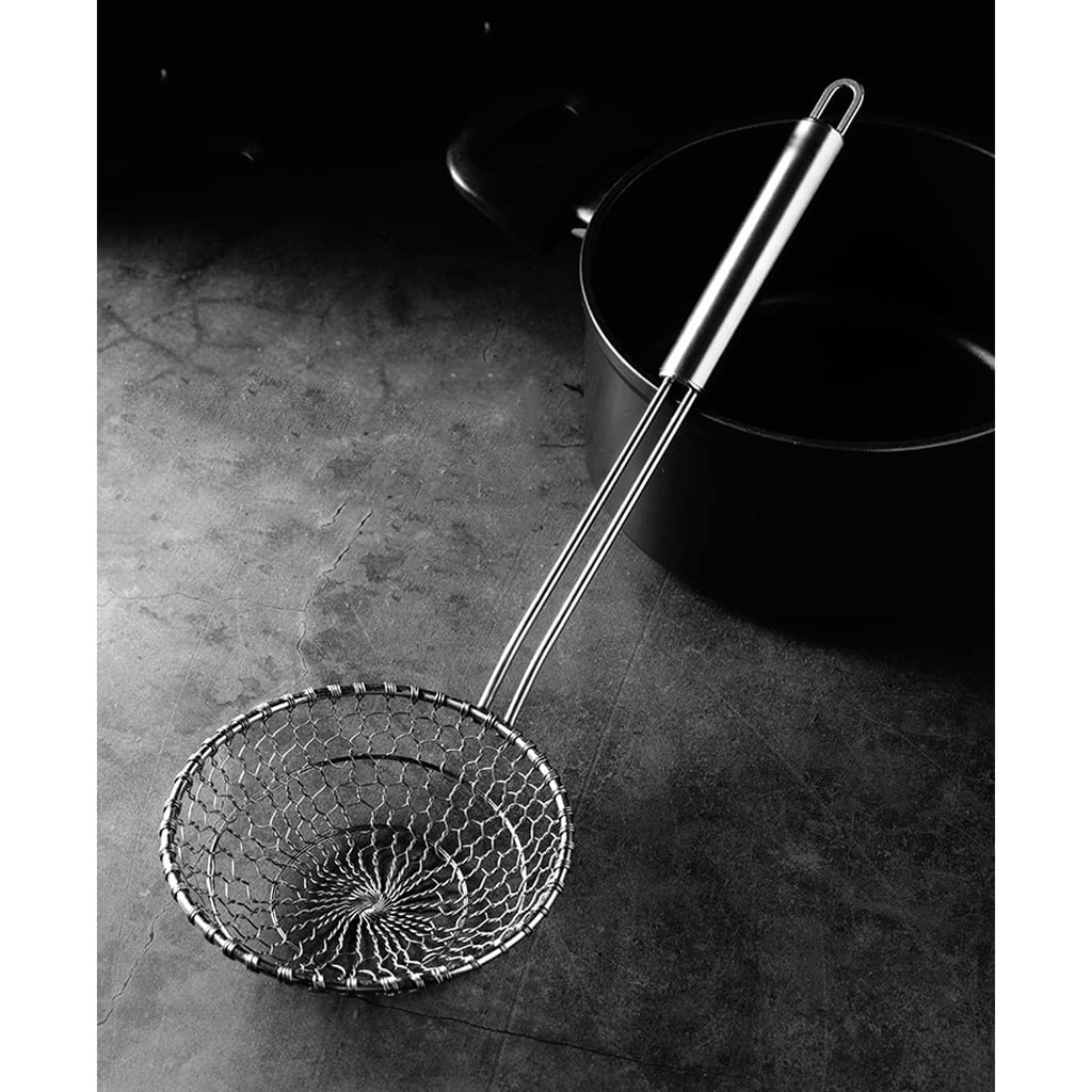 Espumadera de Cocina colador de Pasta Espumadera de Acero Inoxidable, colador pequeño colador de Cocina 9,8 "× 4,9" Pulgadas Herramientas de Cocina