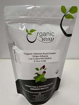 Organic Way Valerian Root Powder - Herbal Tea - Origin Albania 8 Oz