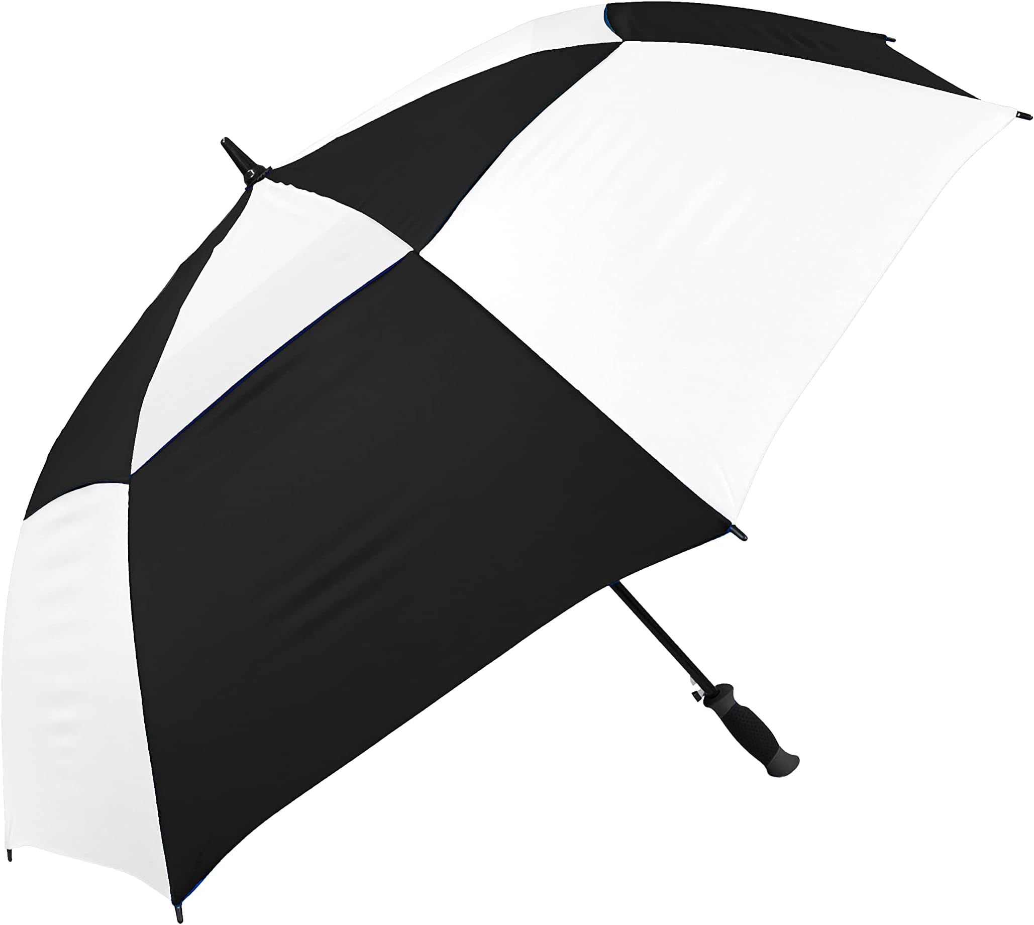 The Checkerboard 62" Vented Large Oversize Auto Open Windproof Golf Umbrella for Rain, Strong Fiberglass Ribs Waterproof Portable Golfing, Heavy Duty Umbrella for Men & Women