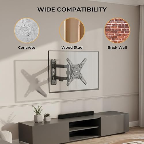 Miniatura 2 de CondoMounts TVA8044 Soporte de pared para TV de movimiento completo para pantallas de 13 a 55 pulgadas | Soporte de pared articulado para TV con