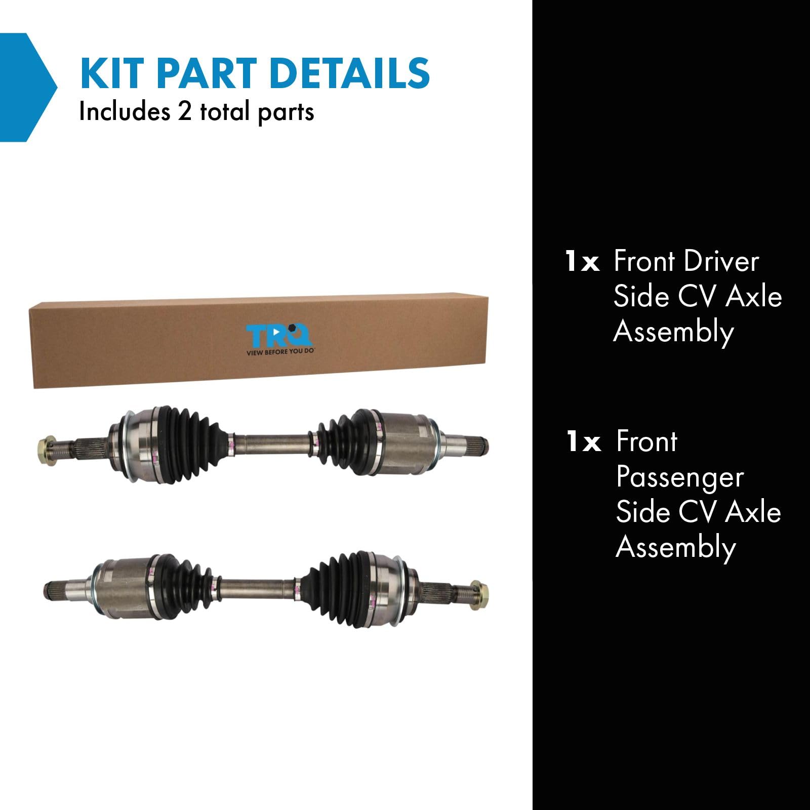 Amazon.com: TRQ Front Driver and Passenger Side CV Axle Assembly