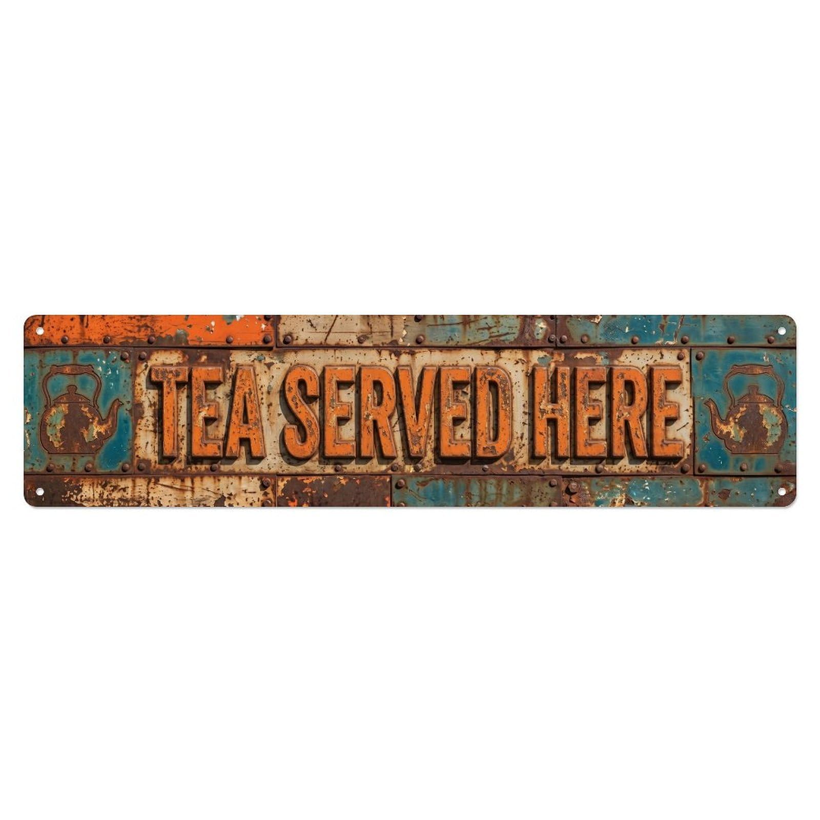 Tea Served Here Kitchen Metal Tin Sign