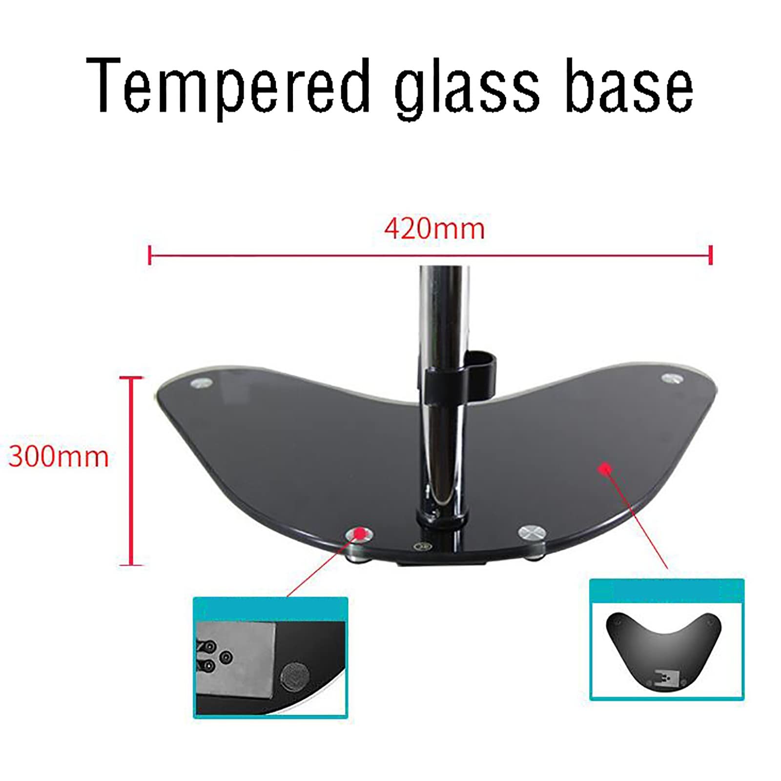 Supporto per TV, altezza regolabile, base telescopica girevole, adatto per TV da 15 a 27 pollici, staffa VESA max 100 x 100 mm