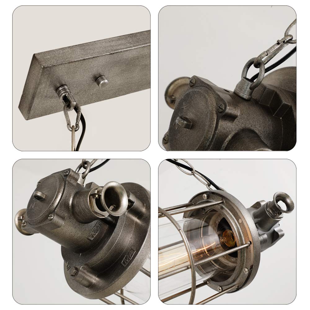 Żyrandol w stylu retro Materiał metalowy Latarnia Shade Nowoczesna przemysłowa lampa wisząca Nadaje się do salonu Retro Jadalnia do nauki Comfortable anniversary