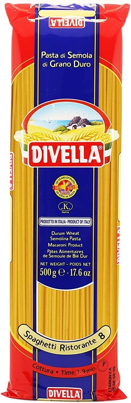Divella Spaghetti Ristorante N.18 Hartweizen Pasta 36x500g Familienpack italienische Nudeln