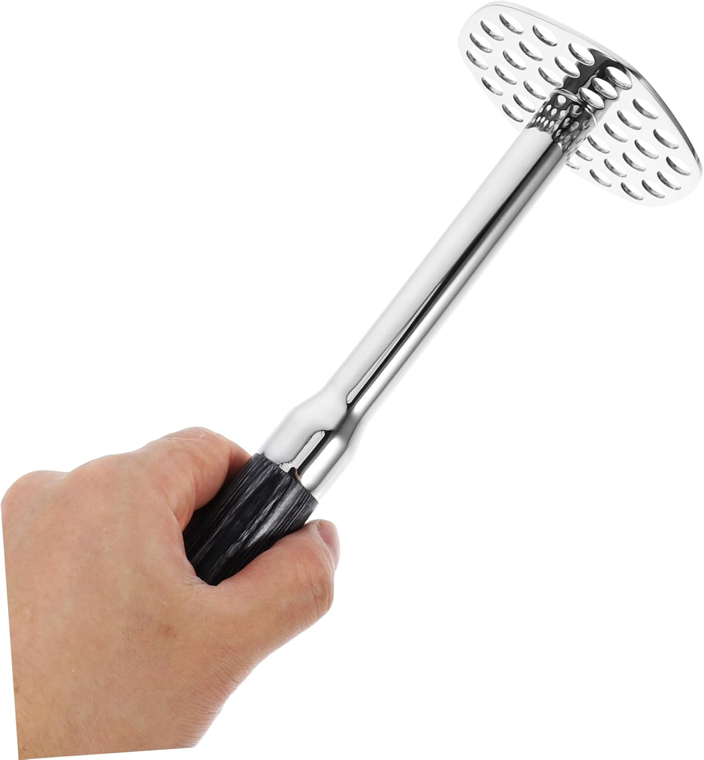 COLLBATH Stainless Steel Potato Masher Handheld Tool for Effortless Mashing of Potatoes Vegetables and Fruits for Home and Commercial Use