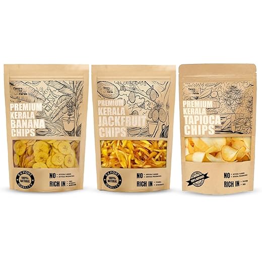 FLAVORS OF KERALA Combo Chips 600g + 400g + 400g