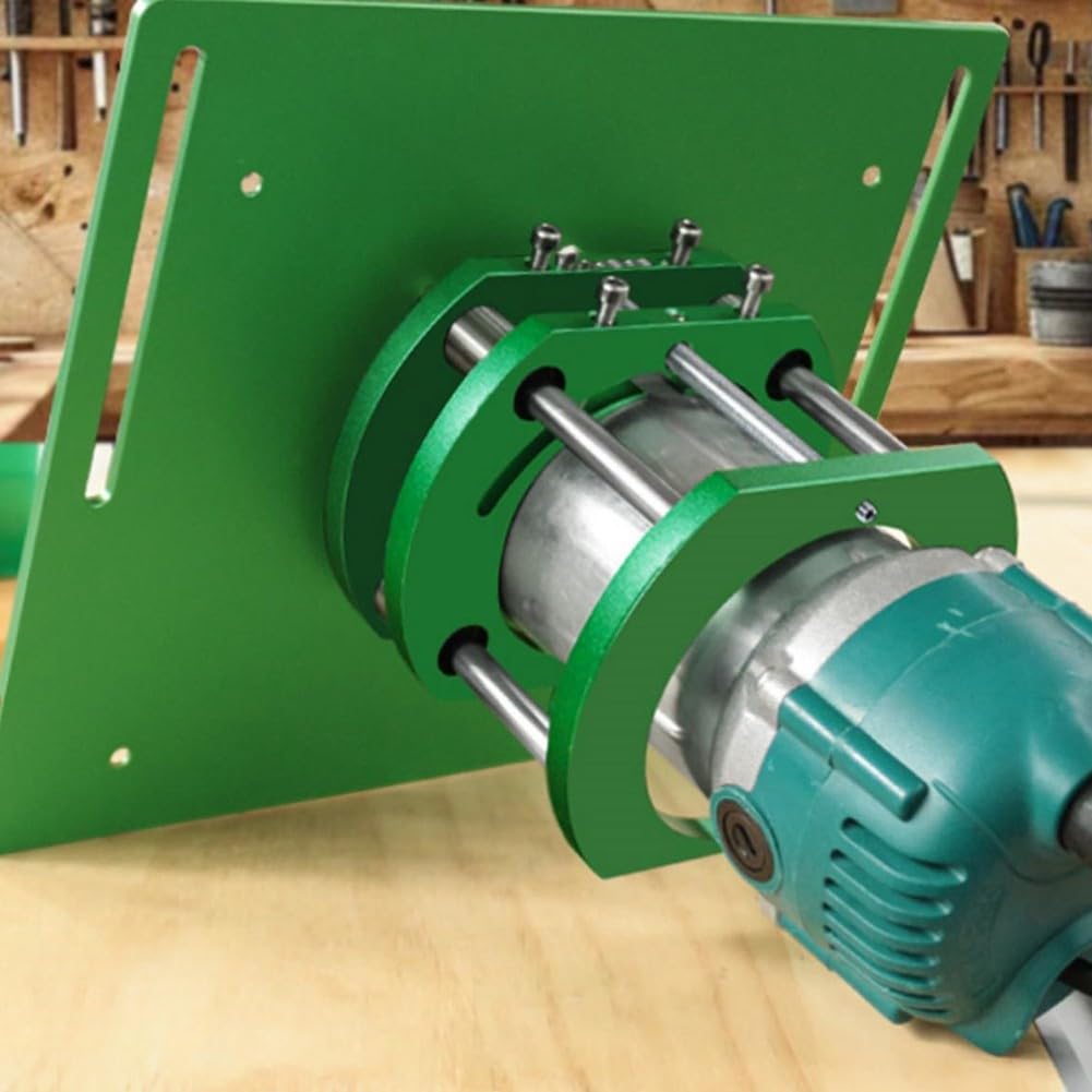 Podstawa do podnoszenia routera do obróbki drewna, metalowy ręczny system podnoszenia z 4 zaciskami szczękowymi, pasuje do maszyn do przycinania 64-66 mm, płyta ze stopu aluminium CNC, 51 mm, kolor