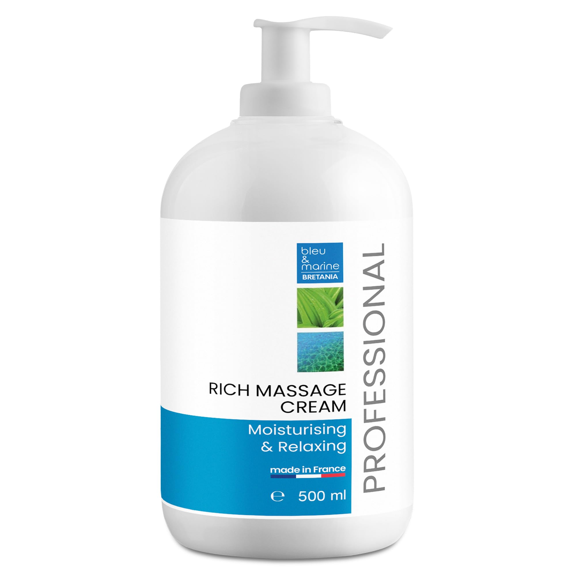 Anti-Aging-Feuchtigkeitscreme für den Körper Professionelle Massagecreme mit Vitamin E für Hautpflege & Feuchtigkeit | Personalisierbar mit ätherischen Ölen | Natürliche Inhaltsstoffe, 500 ml