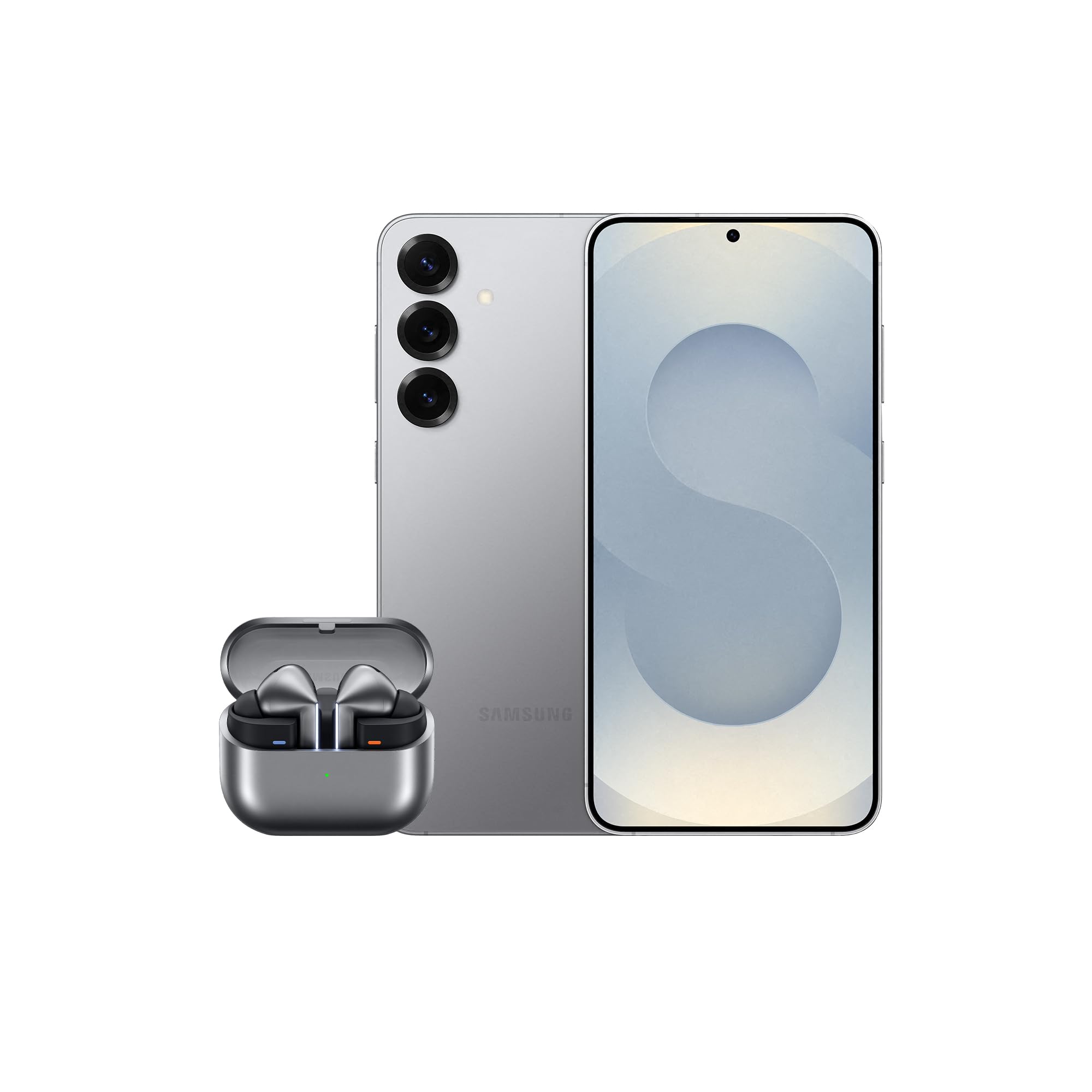 Samsung Galaxy S25+ AI Smartphone, 12GB Memory, 256GB Storage, Silver Shadow and Galaxy Buds3 Pro, Grey (UK Version)