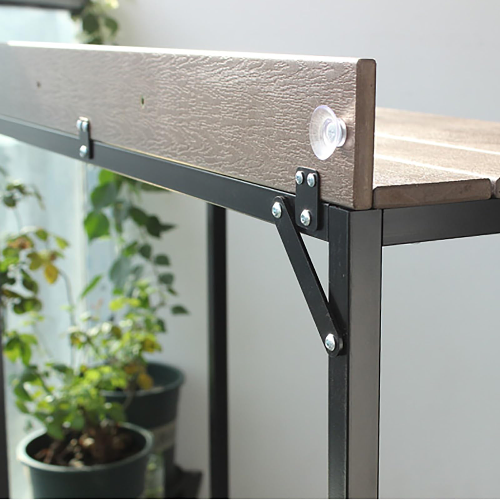 Table de bar d'extérieur à hauteur de comptoir – Dessus imperméable, pieds extensibles, convient pour balcon, jardin et utilisation en intérieur