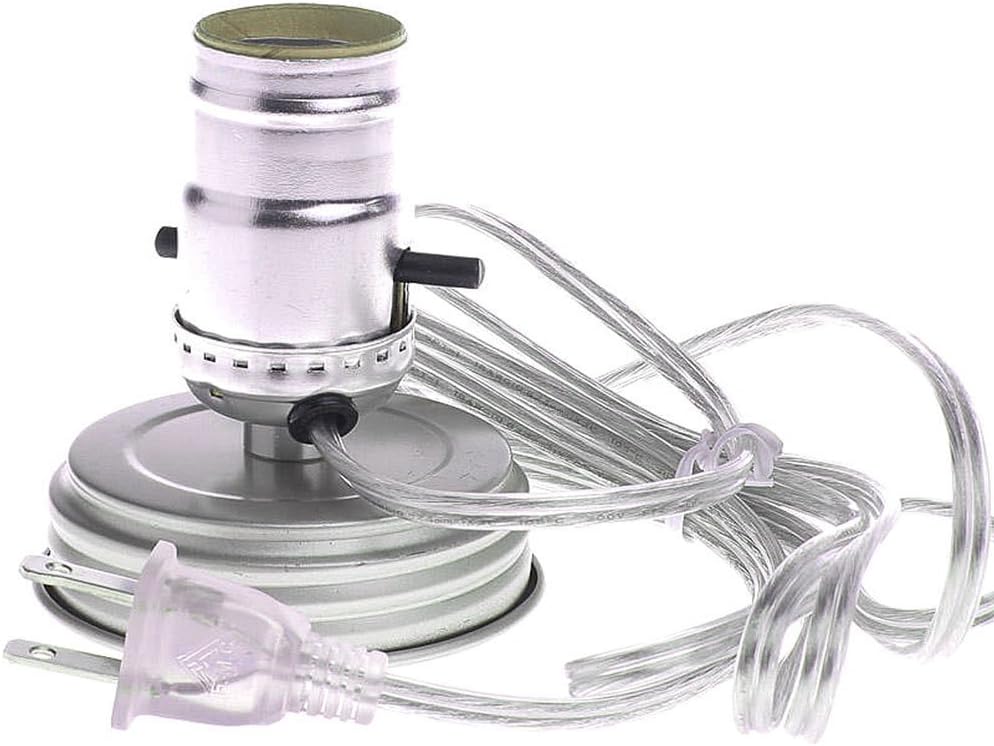 Colonial Tin Works Mason Ball Jar Light/Lamp Adapter Kit - Primitive Zinc Lid (2)