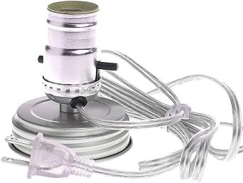 Colonial Tin Works Mason Ball Jar Light/Lamp Adapter Kit - Primitive Zinc Lid 2