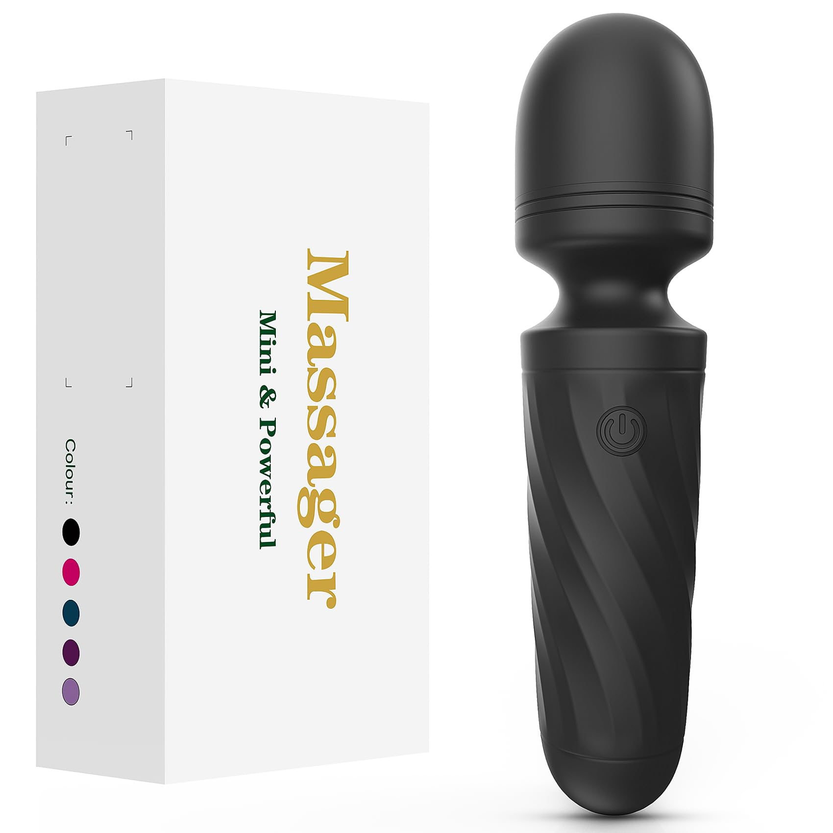 Handheld Personal Mini Massager Tool Waterproof USB Rechargeable 10 Vibration - Perfect on Back Legs Hand Pains and