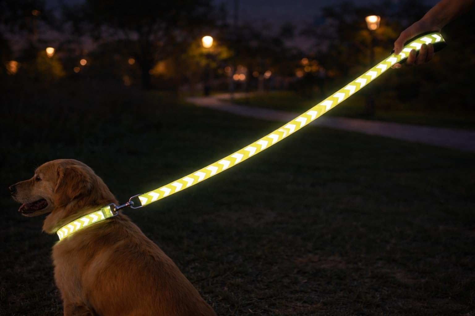 Dog Leash Fergu Fluo yellow 1,3m 25mm