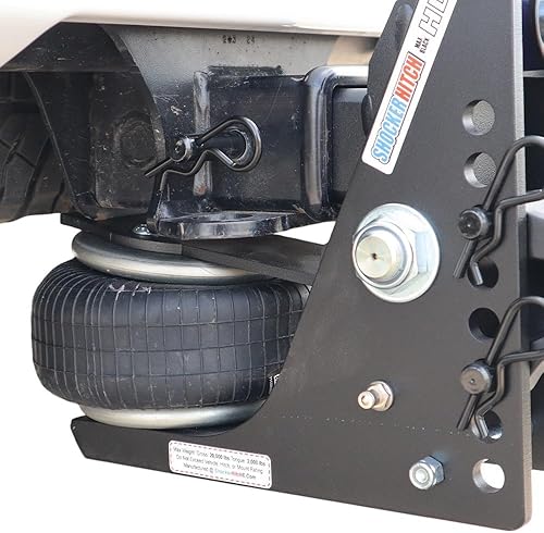 Miniatura 6 de Shocker HD Max - Enganche de caída de aire negro de 4-12 a 8-12 pulgadas, se adapta a enganche de 2 pulgadas, tiene bola de 2 pulgadas